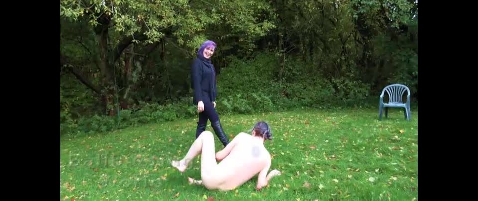 Ballbusting World PPV - Lady Valeska - Outdoor ballbusting - Valeska vs the rambler! Ballbusting!