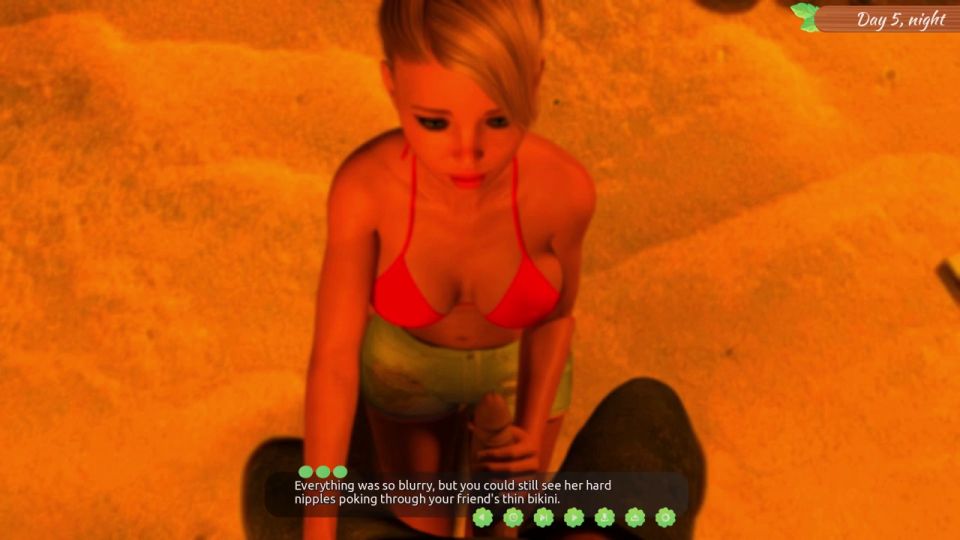 FemboyyGames - Lewd Island #8 - My stepsister gives me a blowjob by the campfire!