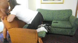 Plump sissy Heather banged doggy by thick cock daddy