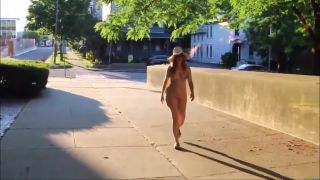Women walking naked in the street