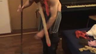 Pantyhose My Way Finale. Alexis wearing only a pair of black pantyhose and heels continues her punishment of her pantyhose slave! Watch her beat and whip him while doing chores, then play with herself as he adores her nylon clad legs! Pantyhose!