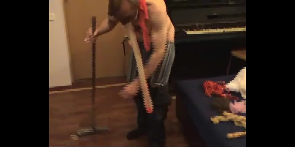 Pantyhose My Way Finale. Alexis wearing only a pair of black pantyhose and heels continues her punishment of her pantyhose slave! Watch her beat and whip him while doing chores, then play with herself as he adores her nylon clad legs! Pantyhose!