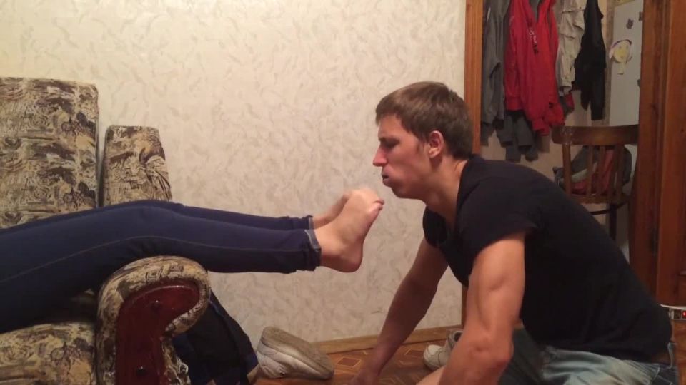 Worship sweaty feet after a walk.