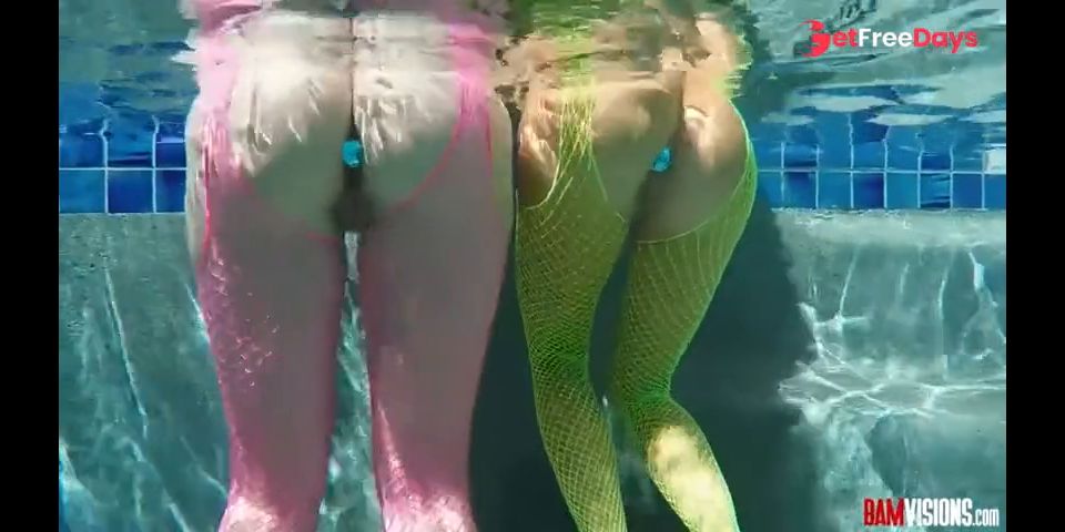 Anikka Albrite and Teen Megan Rain Sharing Big Dick Outdoor