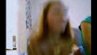 542815 Two teen girls playing on webcam.