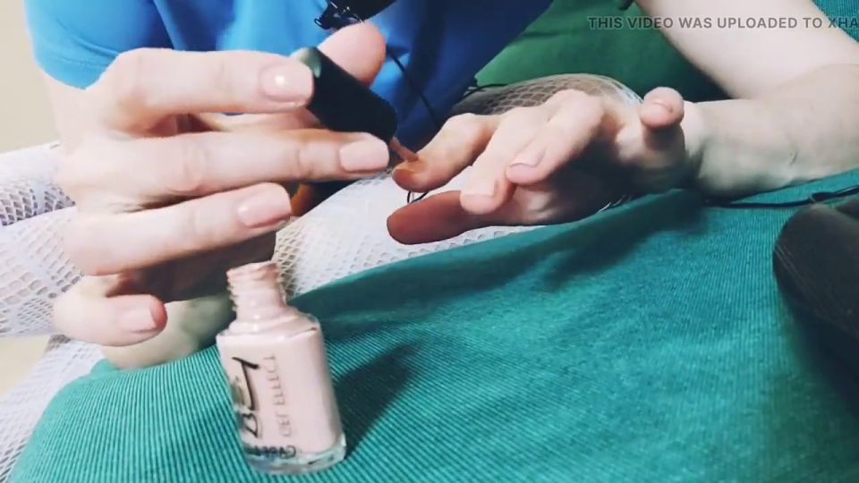 Russian Pantyhose I Painted My Nails. Asmr