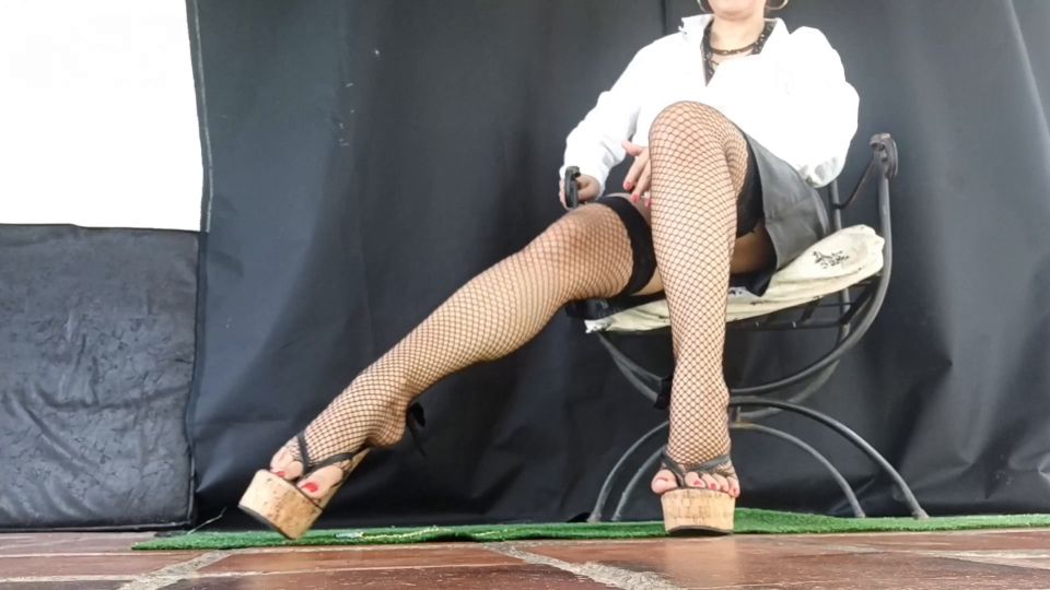 video 13 Goddess Foot Fetish - In High Heels and Fishnet Stockings Alicia Crushes and Dominates This Man - UltraHD 2160p, money fetish on feet porn 