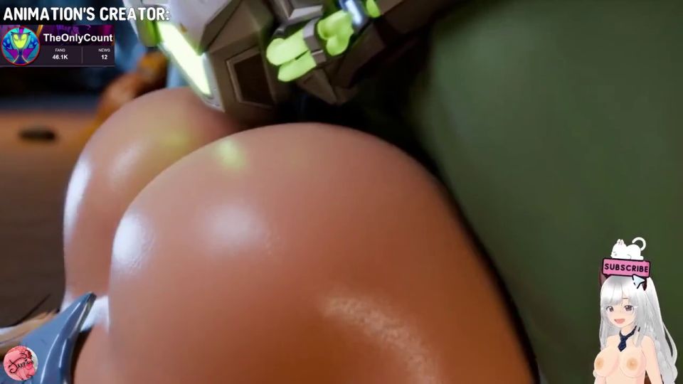 Jazziu - Susan Storm chupa la enorme polla de Hulk a través de su culo lleno de esperma (TheOnlyCount animación) - Jazziu