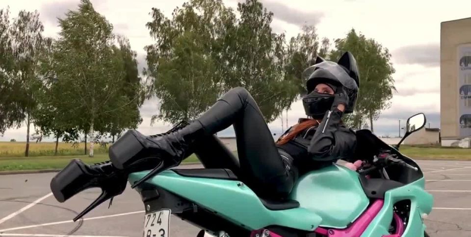 MylatexbabyIrina Burmistrova Sexy Red Haired Bikerchick