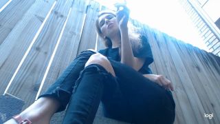 Human Ashtray Outdoor Humiliation - Smoking