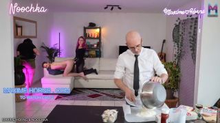 Bareback Creampie Delivroobignole - Getting fucked and breed next to her date with  Maxime Horns Noochka and Davy