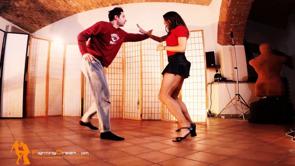 xxx clip 14 Fightingdream video store - Alison Black Falda Selfdefense - FullHD 1080p  femdom  fetiche porno vintage femdom