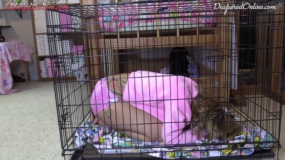 Diaperedonline2Red Red Cage Pink Diaper