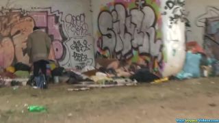 Homeless threesome Public!