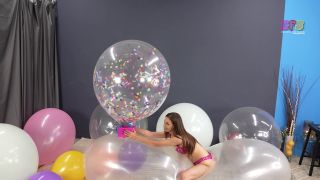 Custom Fetish - Madi Pump Pops Balloons While on MOAB - Fetish