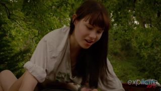 Outdoor teen porn video, horny innocent looking young girl