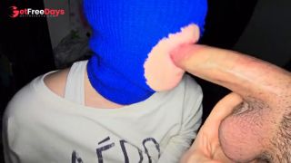 Blue Masked Crazy Girlfriend Sucks Deep And Worships Balls - Heavenly Deepthroat and THROATPIE