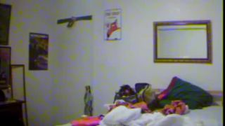 nice nude blonde girl in her bed room. hidden cam