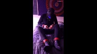 Neoprene Petplay Self Bondage chains leather puppyplay pup mash hood wetsuit collar locks fetish kin