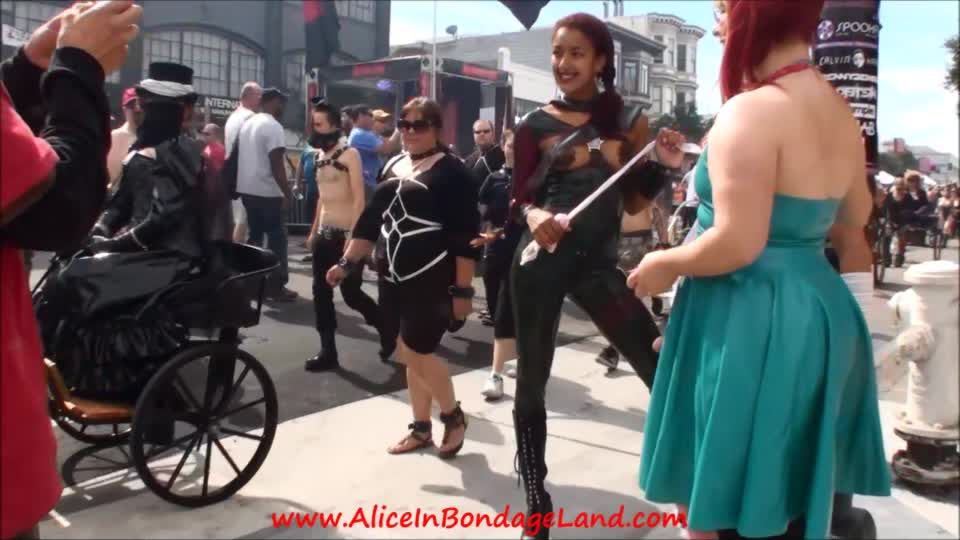 Aliceinbondageland com H265Folsom Street Fair Sissy Handjob Public Humiliation