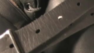 Leather Session Video 431 - Leather Mistress Linda and Leather slave