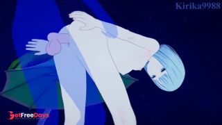 Yoisaki Kanade short hair and I have intense sex on the beach at night. - Project SEKAI Hentai