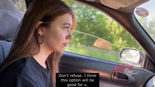 Vallery Ray - Whore sucked in the car and cheated her boyfriend 1080P - Car blowjob