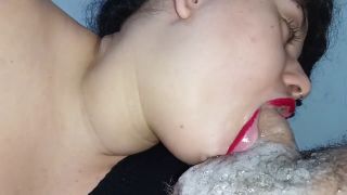 kingofnaughtiness6 - best blowjob in lipstick porn,she made him cum a lot inside her mouth he pulse sperm