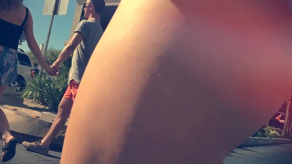 Girl grabs an epic ass and she won't let go