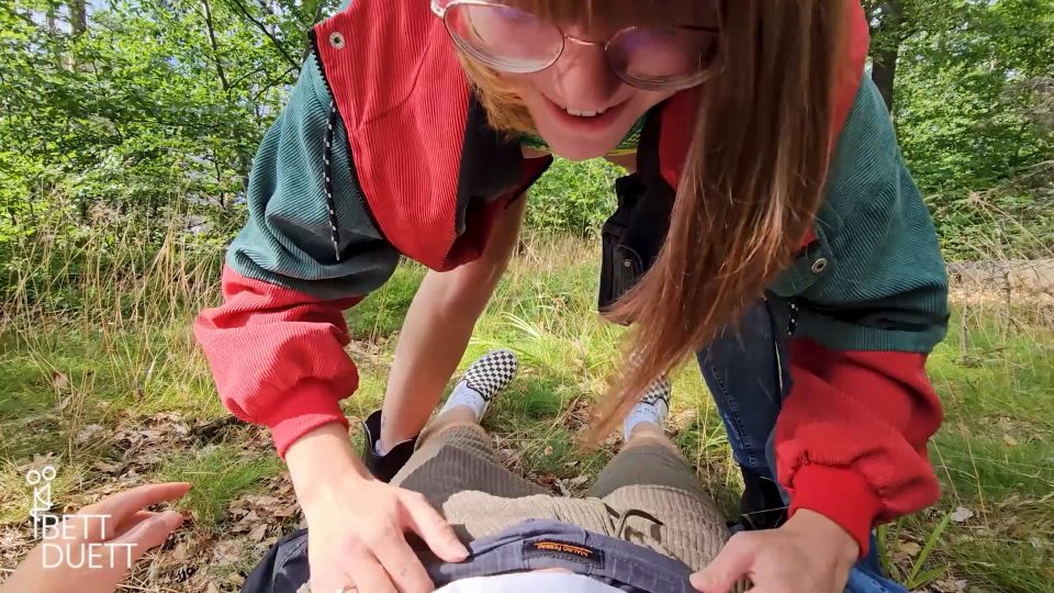 Bett Duett - Climbed the cock on mountain top!! 1080P - Real couple