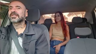 Fanny squirting - App driver catches passenger masturbating from behind!