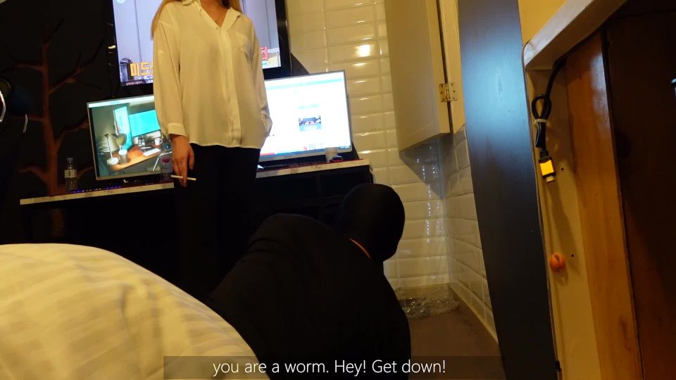 Asshole Black Kick Cigarette And Saliva.