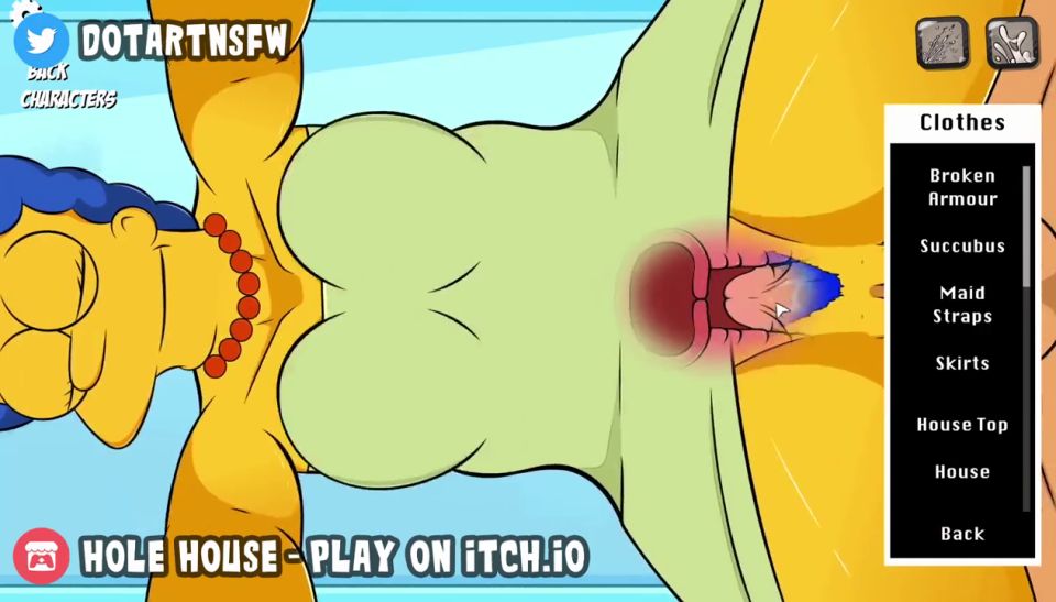 Hole House - Marge Simpson MILF Doggystyle Dripping Creampie Moaning Orgasm - Hole House Game
