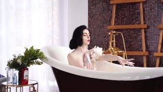 online xxx clip 26 Miss Ellie Mouse – Sexy Brunette Takes a Bubble Bath - fetish - masturbation porn braces fetish