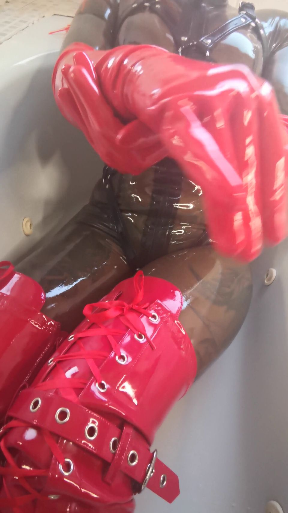 Heavy rubber fantasy (BDSM porn)