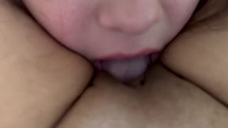 Sophia and Brooklyn - Real Amateur Lesbian Eats Girlfriends Pussy Close-Up