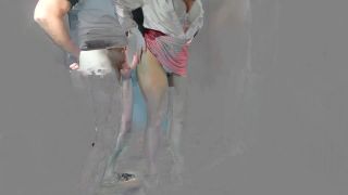 Alina Rose Secretaria en los talones de pantihose con grandes tetas Femmom Handjob en sus piernas sexy