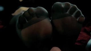 Black pantyhosed feet 2 - (Feet porn)