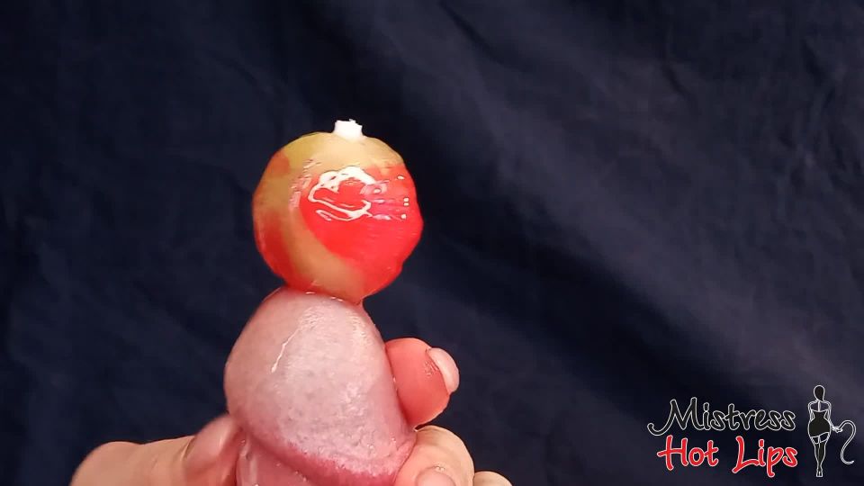Amateur femdom blowjob and sounding with lollypop, multip...