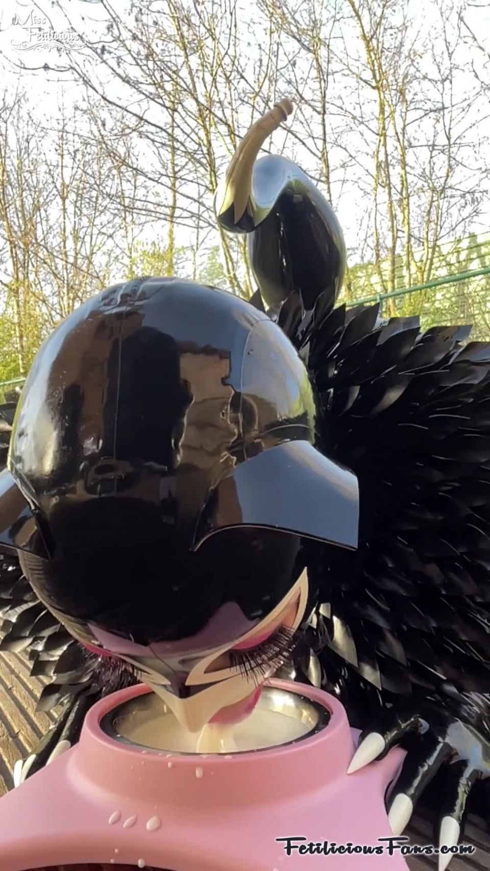 FetiliciousFans SiteRipPt 1Black Latex Kitty Undressing