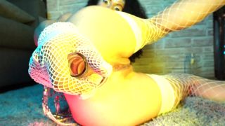 Stacy Bloom masturbate glass bottle in her anal Download ...