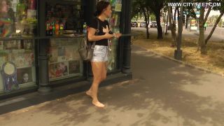adult xxx clip 16 City Feet – A barefoot beauty in a shorts. Part 1 on feet porn foot fetish patreon