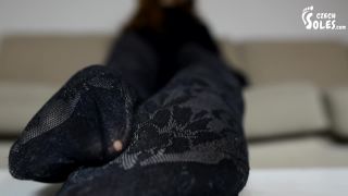 online porn video 37 Czech Soles - Anna in her favorite worn pantyhose teasing you on pov kissing fetish