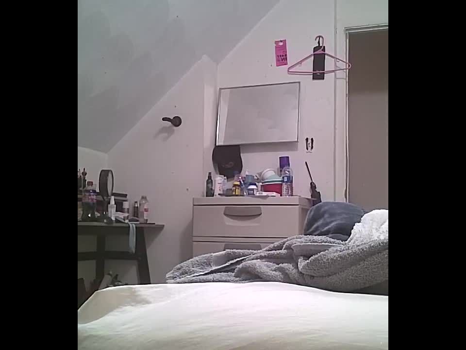 chubby busty girl after shower. hidden cam