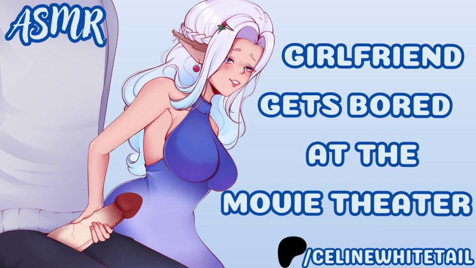Celine Whitetail - Your Girlfriend Gets Bored at the Movies | ASMR Audio Roleplay [Semi-Public Blowjob]