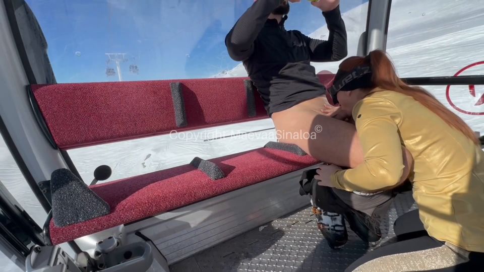 Maevaa Sinaloa - Sex In A Cable Car At A Ski Resort Full HD - Public sex