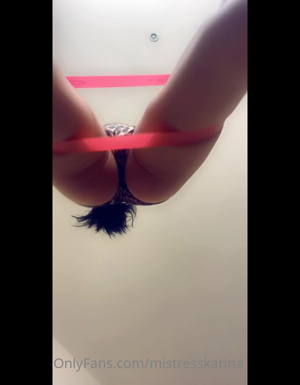 femdom bi femdom porn | mistresskarina  I thought I d do my daily squat | femdom