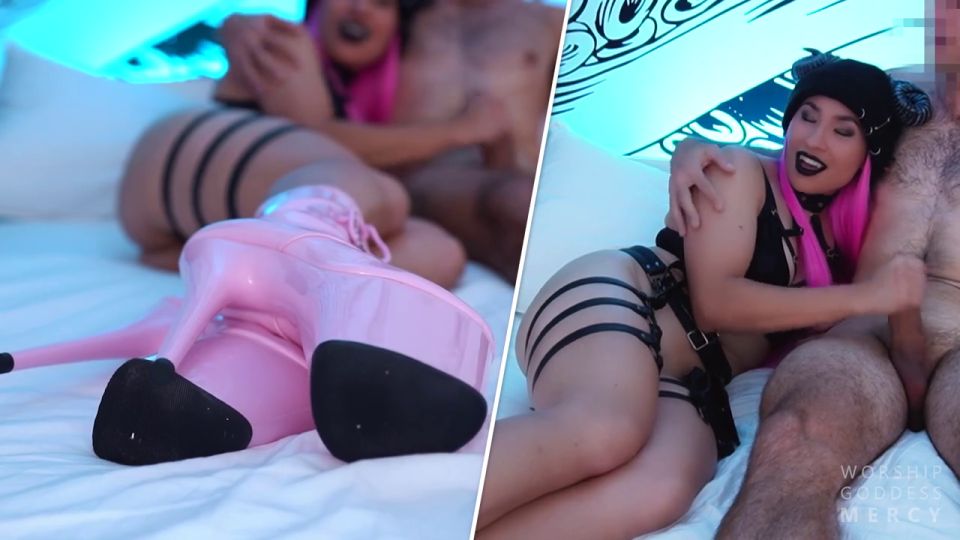 hardcore Goddess Mercy aka worshipgoddessmercy - 03-25-2024 OnlyFans Video - Go on little cuck, jerk yourself to my boots and beg to clean up his mess video Goddess Mercy