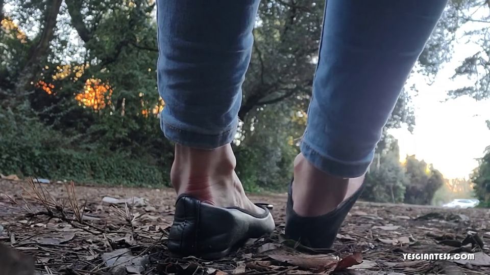 Goddess Vanessa - Unaware Giantess Ballet Flats Outdoors (Femdom porn)