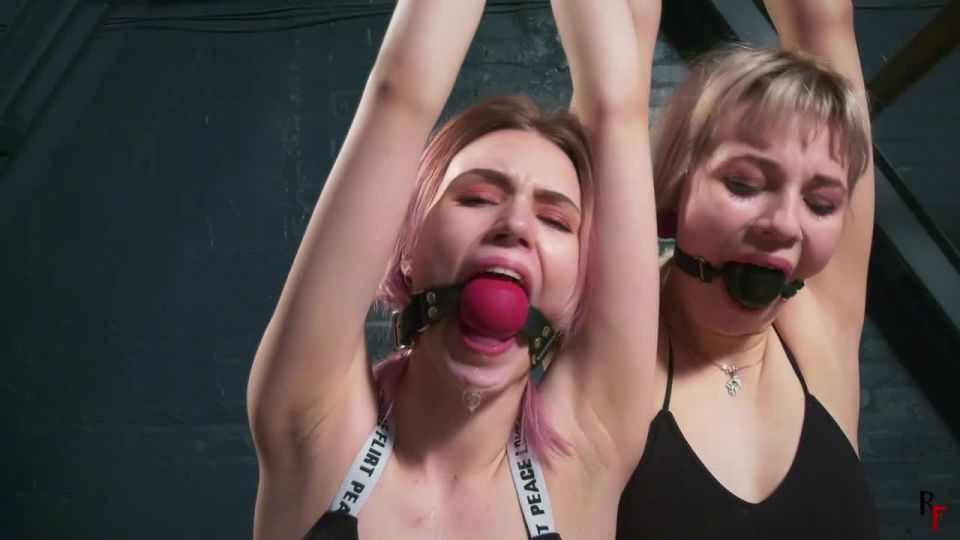 Two Girlfriends Astrid And Vidana Are Ballgagged And Droo...